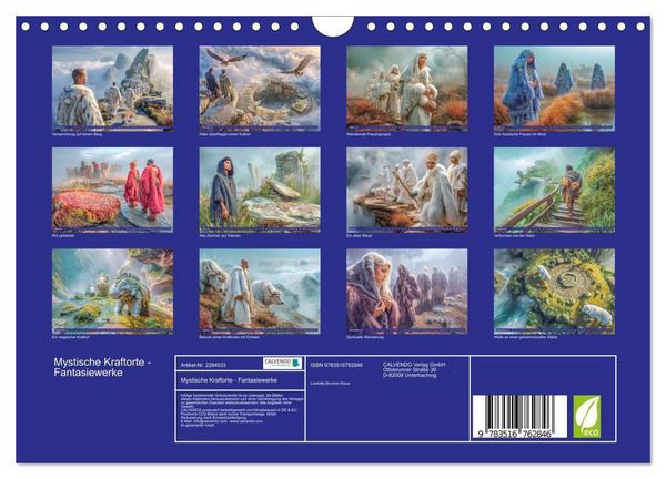 Produktbild: Mystische Kraftorte - Fantasiewerke (Wandkalender 2027 DIN A4 quer), CALVENDO Monatskalender