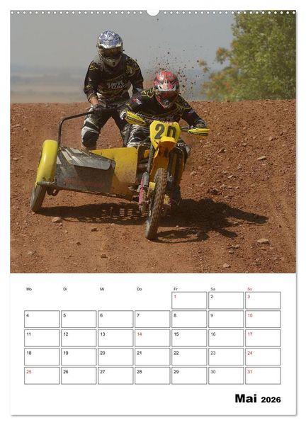 Produktbild: Motocross Terminplaner (Wandkalender 2026 DIN A2 hoch), CALVENDO Monatskalender