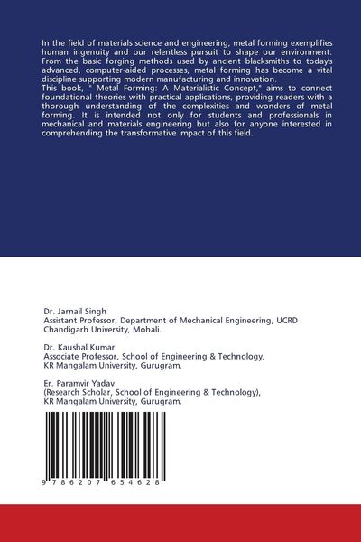 Produktbild: Metal Forming: A Materialistic Concept