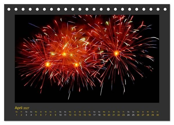Produktbild: Feuerwerk - Explosives am Himmel (Tischkalender 2027 DIN A5 quer), CALVENDO Monatskalender