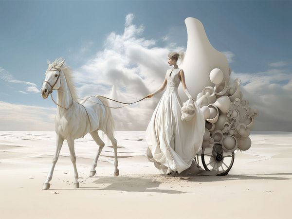 Produktbild: CALVENDO Puzzle Surrealismus trifft Pferdefans | 1000 Teile Lege-Gr&ouml;&szlig;e 64x48cm Foto-Puzzle f&uuml;r gl&uuml;ckliche Stunden