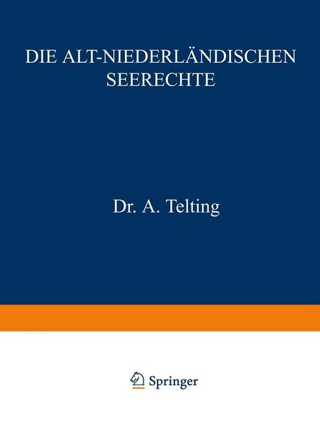 Produktbild: Die Alt-Niederl&auml;ndischen Seerechte