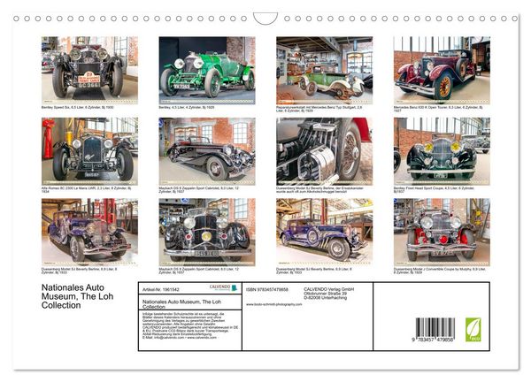 Produktbild: Nationales Auto Museum, The Loh Collection (Wandkalender 2026 DIN A3 quer), CALVENDO Monatskalender