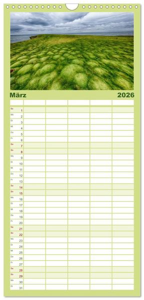 Produktbild: Familienplaner 2026 - Irland - Zauberhafte Insel in gr&uuml;n mit 5 Spalten (Wandkalender, 21 x 45 cm) CALVENDO
