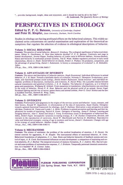 Produktbild: Perspectives in Ethology