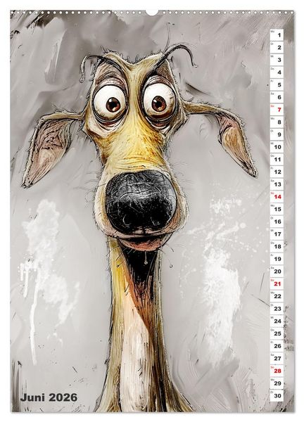 Produktbild: Hund mit Pfiff (Wandkalender 2026 DIN A2 hoch), CALVENDO Monatskalender