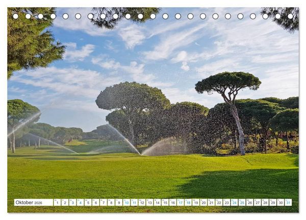 Produktbild: Mediterrane Golfpl&auml;tze - Spanien, Portugal, Mallorca (Tischkalender 2026 DIN A5 quer), CALVENDO Monatskalender