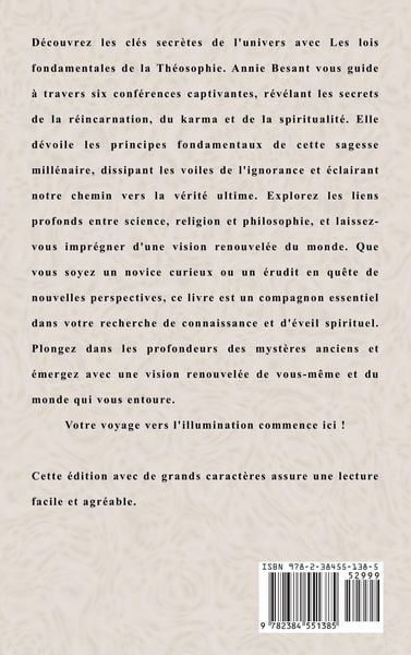 Produktbild: Les lois fondamentales de la Th&eacute;osophie