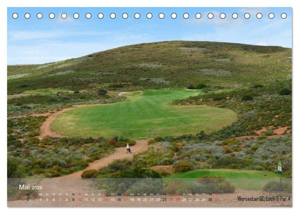 Produktbild: Golfpl&auml;tze Kapstadt - Cape Winelands und Overberg (Tischkalender 2026 DIN A5 quer), CALVENDO Monatskalender