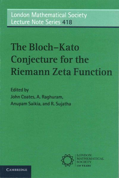 Produktbild: The Bloch-Kato Conjecture for the Riemann Zeta Function