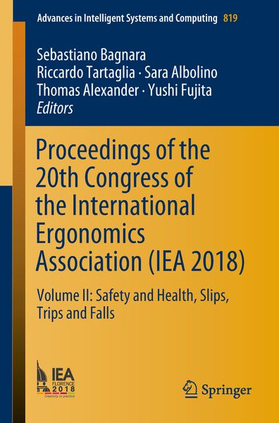Produktbild: Proceedings of the 20th Congress of the International Ergonomics Association (IEA 2018)