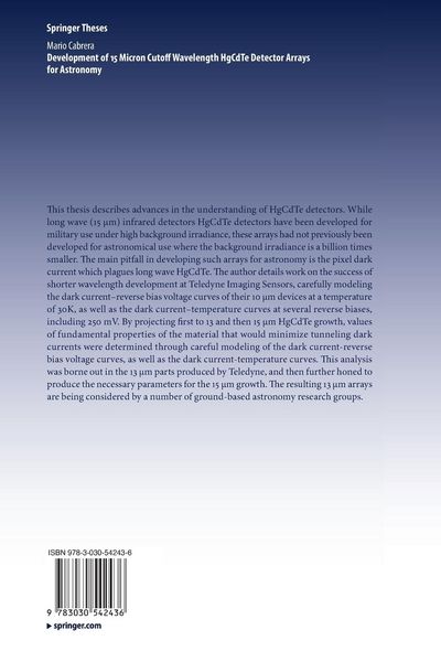 Produktbild: Development of 15 Micron Cutoff Wavelength HgCdTe Detector Arrays for Astronomy