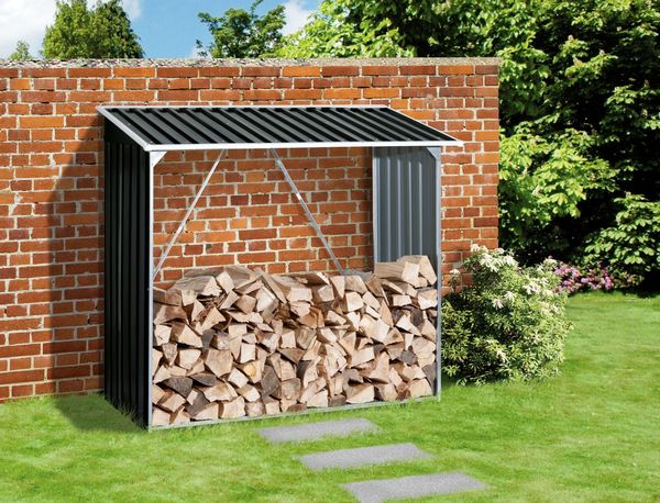 Produktbild: Metall Kaminholzregal Holzlager 162 x 182 x 74 cm