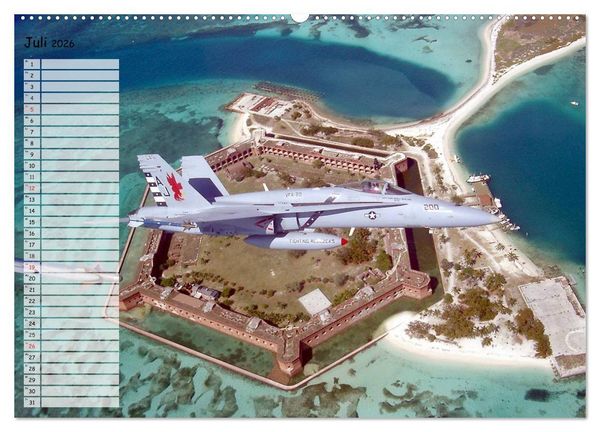 Produktbild: Luftwaffe. Kampfflugzeuge der USA (Wandkalender 2026 DIN A2 quer), CALVENDO Monatskalender