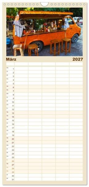 Produktbild: Familienplaner 2027 - Kaffeesatz - Kunst und Tradition mit 5 Spalten (Wandkalender, 21 x 45 cm) CALVENDO