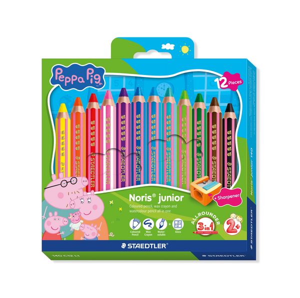 Produktbild: STAEDTLER Buntstifte Noris junior Peppa Pig, 12er Set + Spitzer