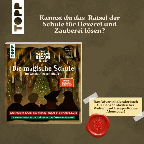 Produktbild: 24 DAYS ESCAPE &ndash; Der Escape Room Adventskalender f&uuml;r Potter-Fans: Im Wettlauf gegen die Zeit