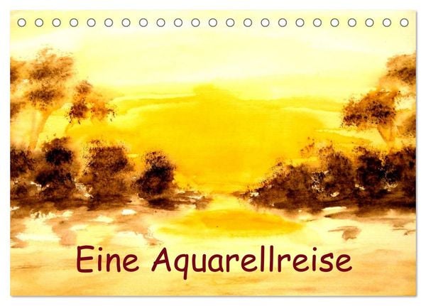 Eine Aquarellreise (Tischkalender 2024 DIN A5 quer), CALVENDO Monatskalender