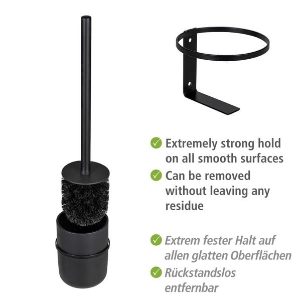 Produktbild: Turbo-Loc&reg; WC-Garnitur Mod. Carpino Schwarz, Befestigen ohne Bohren