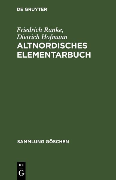 Produktbild: Altnordisches Elementarbuch