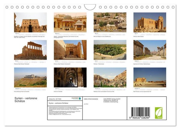 Produktbild: Syrien - verlorene Sch&auml;tze (Wandkalender 2026 DIN A4 quer), CALVENDO Monatskalender