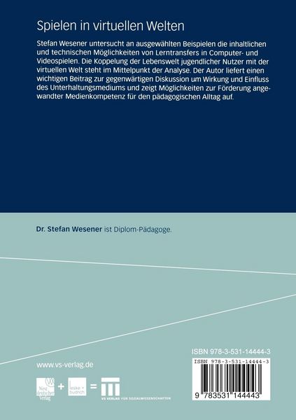 Produktbild: Spielen in virtuellen Welten