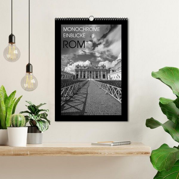 Produktbild: Monochrome Einblicke Rom (Wandkalender 2026 DIN A3 hoch), CALVENDO Monatskalender
