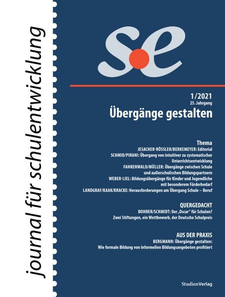 Journal für schulentwicklung 1/2021, Taschenbuch von , StudienVerlag, 9783706561457