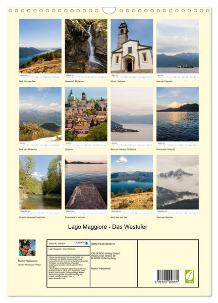 Produktbild: Lago Maggiore - Das Westufer (Wandkalender 2026 DIN A3 hoch), CALVENDO Monatskalender
