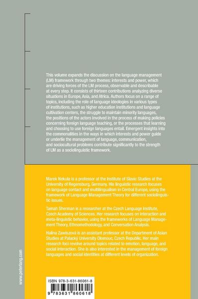 Produktbild: Interests and Power in Language Management