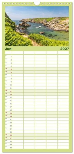 Produktbild: Familienplaner 2027 - Morbihan - Eine Entdeckungsreise in den S&uuml;den der Bretagne mit 5 Spalten (Wandkalender, 21 x 45 cm) CALVENDO