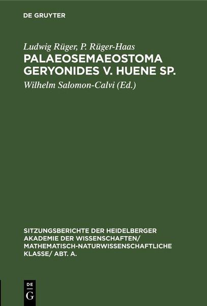 Produktbild: Palaeosemaeostoma geryonides v. Huene sp.