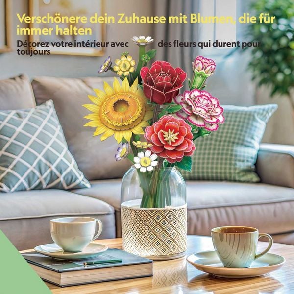 Produktbild: CUBICFUN - 3D Puzzle Blumenstrauss Mix 285 Teile