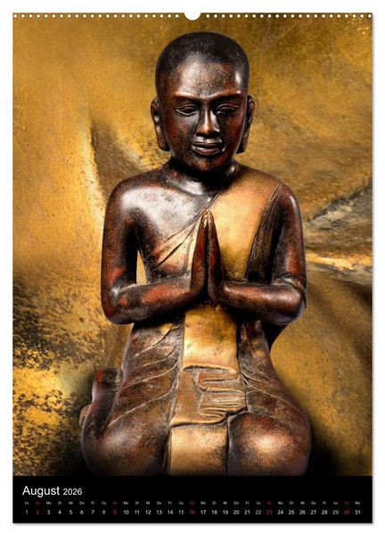 Produktbild: SKULPTUREN Hinduistische G&ouml;ttinnen und G&ouml;tter &bull; Buddhas (Wandkalender 2026 DIN A2 hoch), CALVENDO Monatskalender
