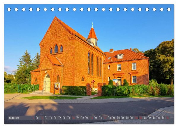 Produktbild: Vinetastadt Barth - Spaziergang durch die historische Stadt (Tischkalender 2026 DIN A5 quer), CALVENDO Monatskalender