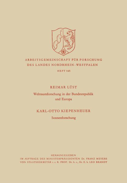 Produktbild: Weltraumforschung in der Bundesrepublik und Europa. Sonnenforschung
