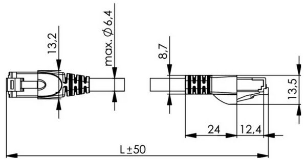Produktbild: Teleg&auml;rtner 100009140 RJ45 Patchkabel S/FTP 15.0m Gr&uuml;n mit Knickschutzt&uuml;lle 1St.