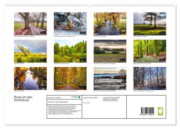 Produktbild: Rund um den Sch&ouml;nbuch (hochwertiger Premium Wandkalender 2026 DIN A2 quer), Kunstdruck in Hochglanz
