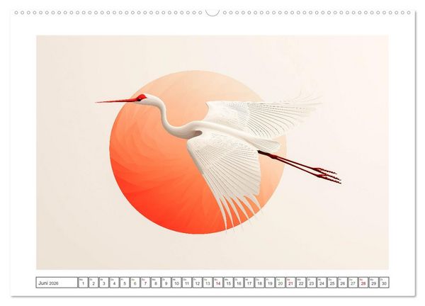 Produktbild: Japandi-Design (hochwertiger Premium Wandkalender 2026 DIN A2 quer), Kunstdruck in Hochglanz