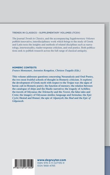 Produktbild: Homeric Contexts