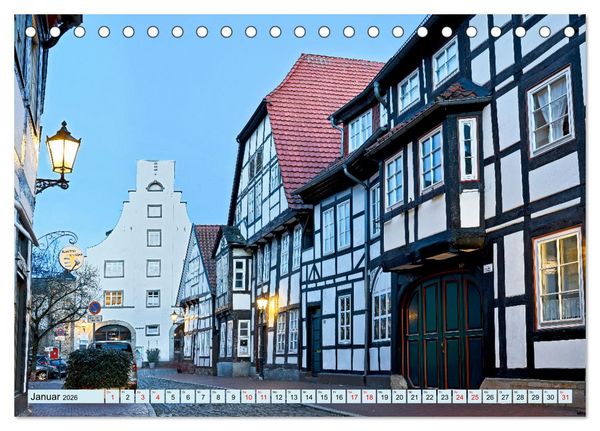 Produktbild: Hameln - Fachwerk und Weserrenaissance (Tischkalender 2026 DIN A5 quer), CALVENDO Monatskalender