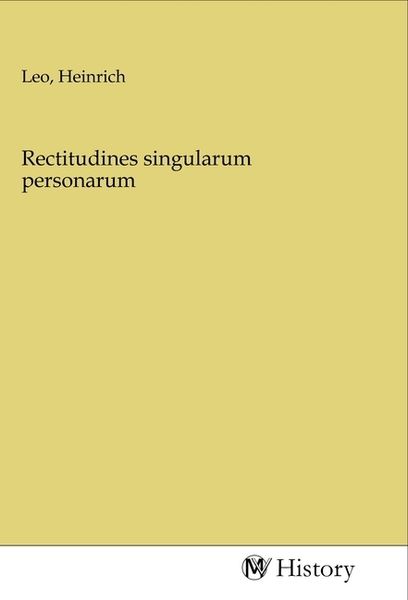 Produktbild: Rectitudines singularum personarum