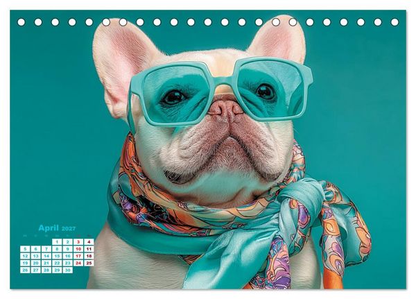 Produktbild: Der wahrscheinlich frechste Mops-Serie der Welt (Tischkalender 2027 DIN A5 quer), CALVENDO Monatskalender