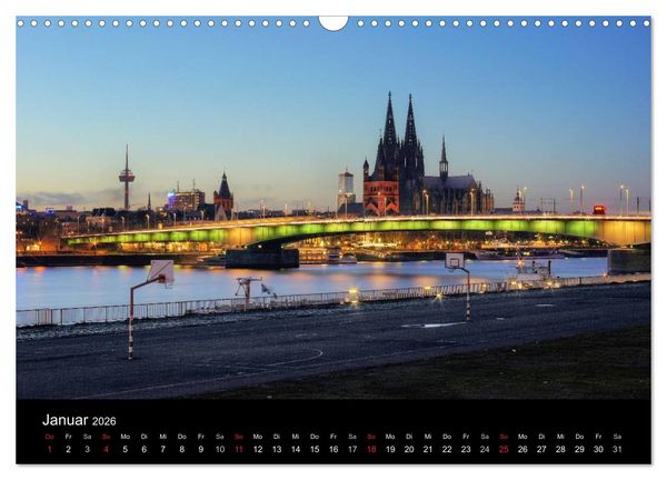 Produktbild: k&ouml;ln dunkelbunt II &ndash; Die Stadt leuchtet! (Wandkalender 2026 DIN A3 quer), CALVENDO Monatskalender