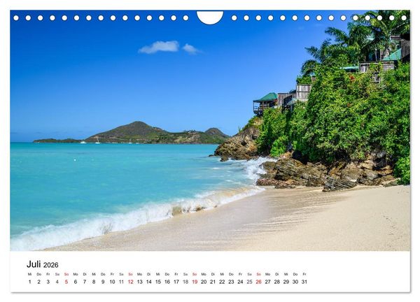Produktbild: Traumziele Karibik (Wandkalender 2026 DIN A4 quer), CALVENDO Monatskalender