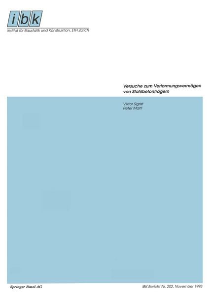 Produktbild: Versuche zum Verformungsverm&ouml;gen von Stahlbetontr&auml;gern