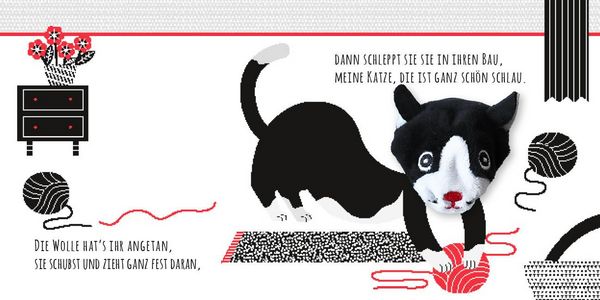 Produktbild: Kontrastbuch f&uuml;r Babys mit Fingerpuppe: Guck mal, kleine Katze