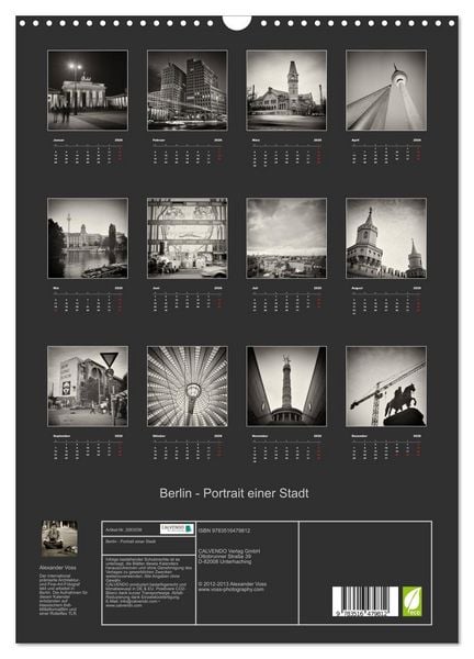Produktbild: Berlin - Portrait einer Stadt (Wandkalender 2026 DIN A3 hoch), CALVENDO Monatskalender