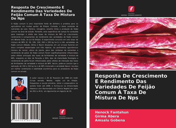 Produktbild: Resposta De Crescimento E Rendimento Das Variedades De Feij&atilde;o Comum &Agrave; Taxa De Mistura De Nps