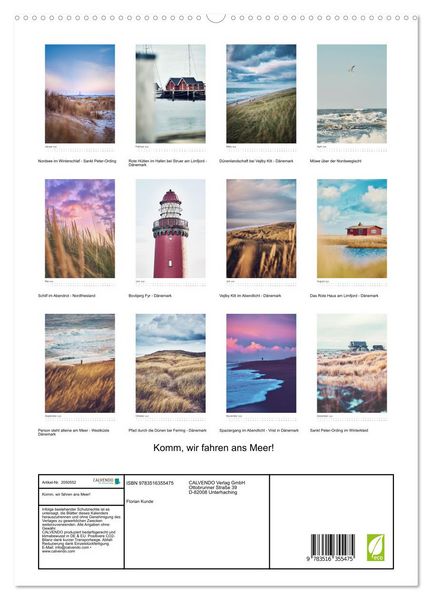 Produktbild: Komm, wir fahren ans Meer! (Wandkalender 2026 DIN A2 hoch), CALVENDO Monatskalender